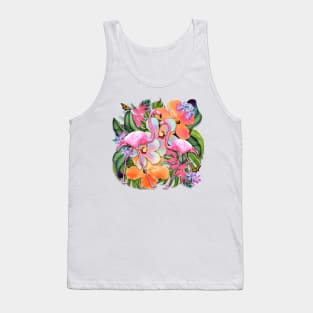 Tropical Vibes Flamingos Tank Top